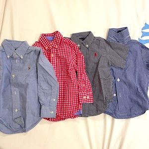 Lot of Boys 2T Preppy Button Down Shirts Ralph Lauren and Nautica